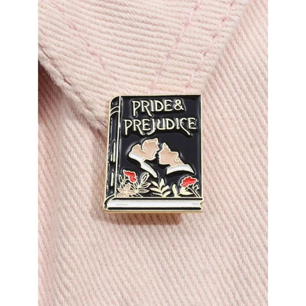 1pc Pride Prejudice Book Enamel Pins Custom Romantic Drama Film Novel Brooches